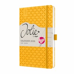 SIGEL Wochenkalender Jolie 2026, ca. A5, gelb, Hardcover, mit Stickerbogen