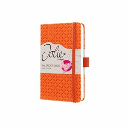 SIGEL Wochenkalender Jolie 2026, ca. A6, orange, Hardcover, mit Stickerbogen