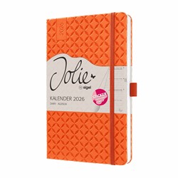 SIGEL Wochenkalender Jolie 2026, ca. A5, orange, Hardcover, mit Stickerbogen