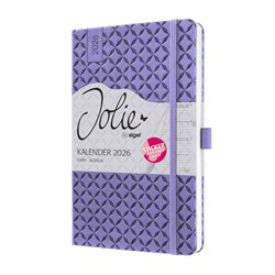 SIGEL Wochenkalender Jolie 2026, ca. A5, lila, Hardcover, mit Stickerbogen