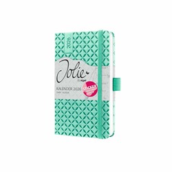 SIGEL Wochenkalender Jolie 2026, ca. A6, mintgrün, Hardcover, mit Stickerbogen