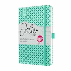 SIGEL Wochenkalender Jolie 2026, ca. A5, mintgrün, Hardcover, mit Stickerbogen