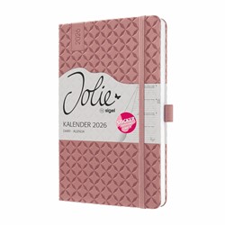 SIGEL Wochenkalender Jolie 2026, ca. A5, dunkelrot, Hardcover, mit Stickerbogen