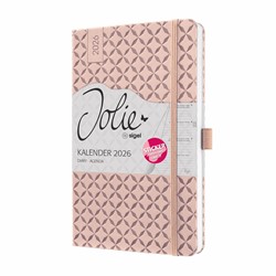 SIGEL Wochenkalender Jolie 2026, ca. A5, rosé, Hardcover, mit Stickerbogen