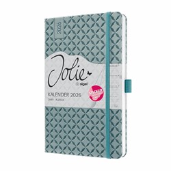 SIGEL Wochenkalender Jolie 2026, ca. A5, mittelblau, Hardcover, mit Stickerbogen