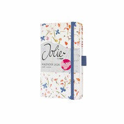 SIGEL Wochenkalender Jolie 2026, ca. A6, Bloom Violet, Hardcover, mit Stickerbogen
