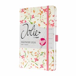 SIGEL Wochenkalender Jolie 2026, ca. A5, Bloom Pink, Hardcover, mit Stickerbogen