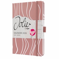 SIGEL Wochenkalender Jolie 2026, ca. A5, Rosy Meringue, Hardcover, mit Stickerbogen