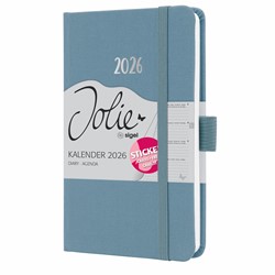 SIGEL Wochenkalender Jolie 2026, ca. A6, powder blue, Hardcover, mit Stickerbogen