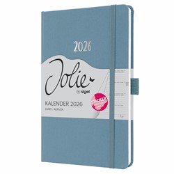 SIGEL Wochenkalender Jolie 2026, ca. A5, powder blue, Hardcover, mit Stickerbogen