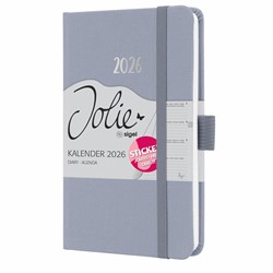 SIGEL Wochenkalender Jolie 2026, ca. A6, light lilac, Hardcover, mit Stickerbogen