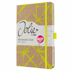 SIGEL Wochenkalender Jolie 2026, ca. A5, Lemon Batik, Hardcover