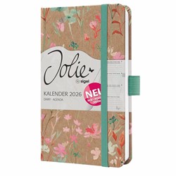 SIGEL Wochenkalender Jolie 2026, ca. A6, Green Floral Serenity, Hardcover