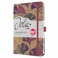 SIGEL Wochenkalender Jolie 2026, ca. A5, Sunlight Ginkgo, Hardcover