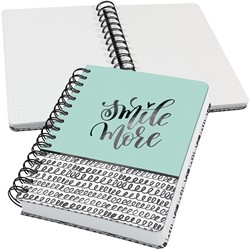 SIGEL Spiral-Notizblock Jolie, Hardcover, Curly Mint, Dot-Lineatur, ca. A5, 240 Seiten