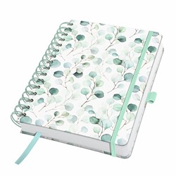 SIGEL Spiral-Notizbuch Jolie, Eucalyptus Day, ca. A5, blanko, Hardcover