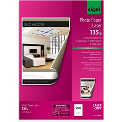 SIGEL Foto Glanzpapier für Farb-Laser/Kopier, 135g