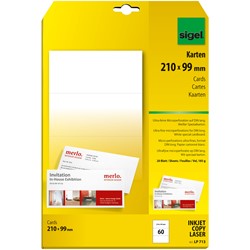 SIGEL PC Korrespondenzkarten, 185g