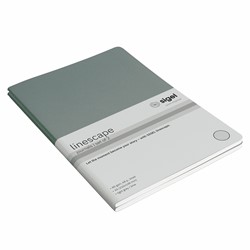 SIGEL Notizheft Linescape, 2 Stück, A5, liniert, Softcover, hellgrau/neon-grün