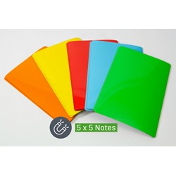 SIGEL Magnetic Notes, blau/gelb/grün/orange/rot, 5x 5 Stück