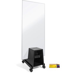 SIGEL Meet up-Bundle, Whiteboard mit silbernem Rahmen, Aufsteller und gratis Board-Marker-Set