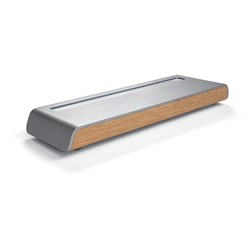 SIGEL Stifteschale Smartstyle, metallic-wood, Metallic-Holz-Look mit Filz, 24x7,5 cm