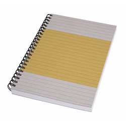 SIGEL Spiral-Notizbuch Quicknote, A5, liniert, Softcover, gelb/grau, 160 Seiten