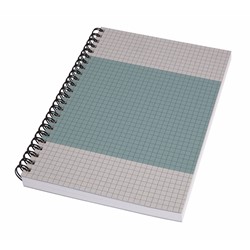 SIGEL Spiral-Notizbuch Quicknote, A5, kariert, Softcover, blau/grau, 160 Seiten