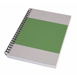 SIGEL Spiral-Notizbuch Quicknote, A5, blanko, Softcover, grün/grau, 160 Seiten