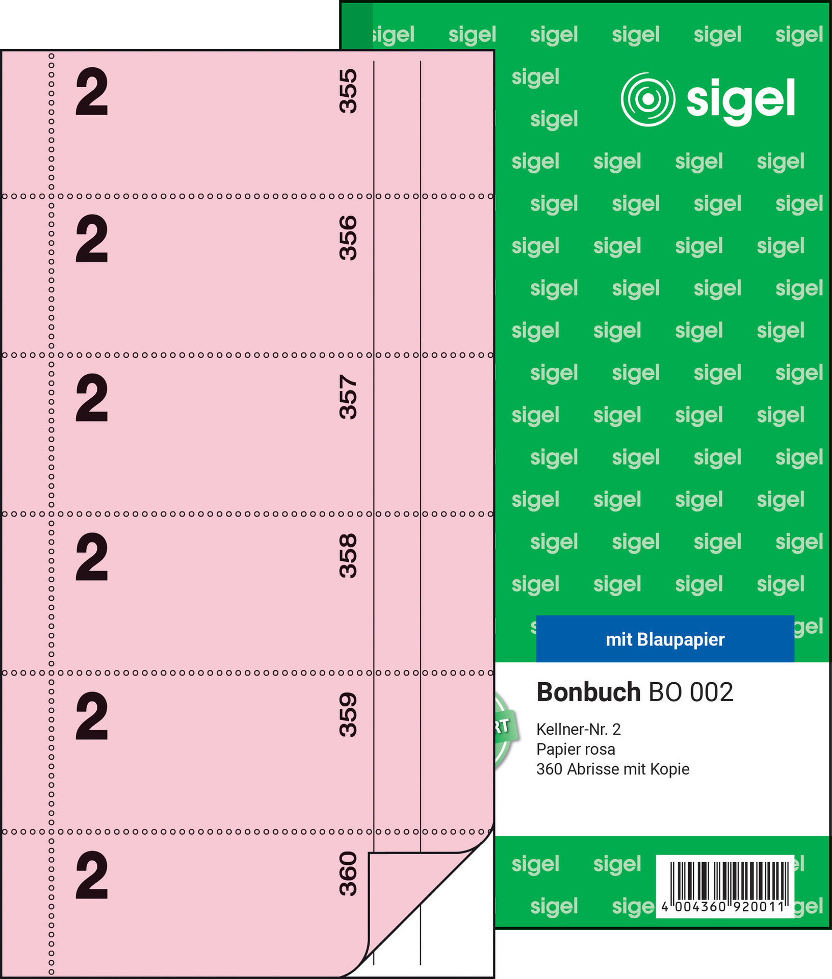 herlitz Formularbuch Bonbuch 801, 90 x 198 mm, sortiert 300010522 bei