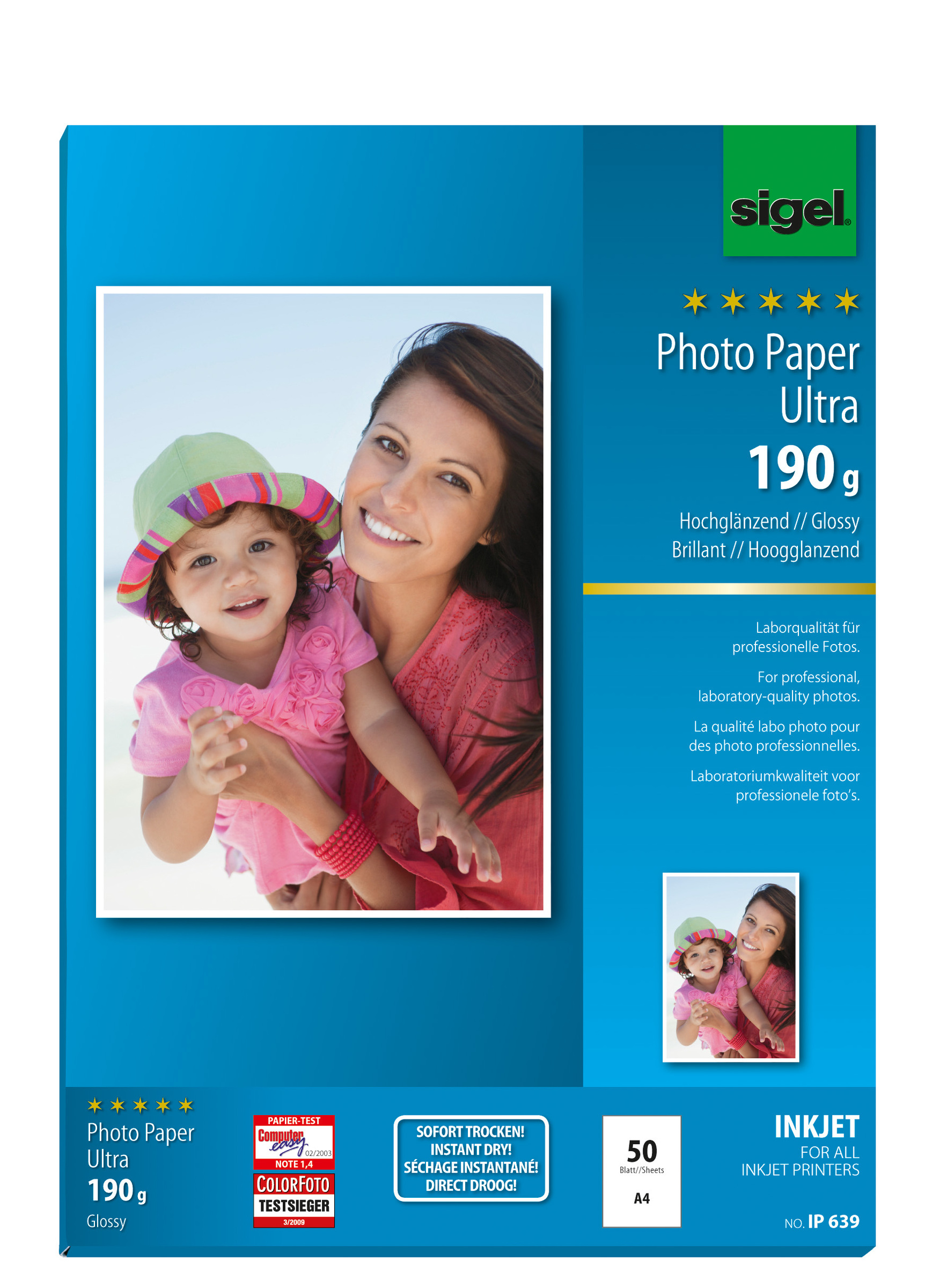 Inkjet Ultra Fotopapier A4 190gr Hoogglans 50 Vel Inkjet Ultra Fotopapier A4 190gr Hoogglans 50 Vel